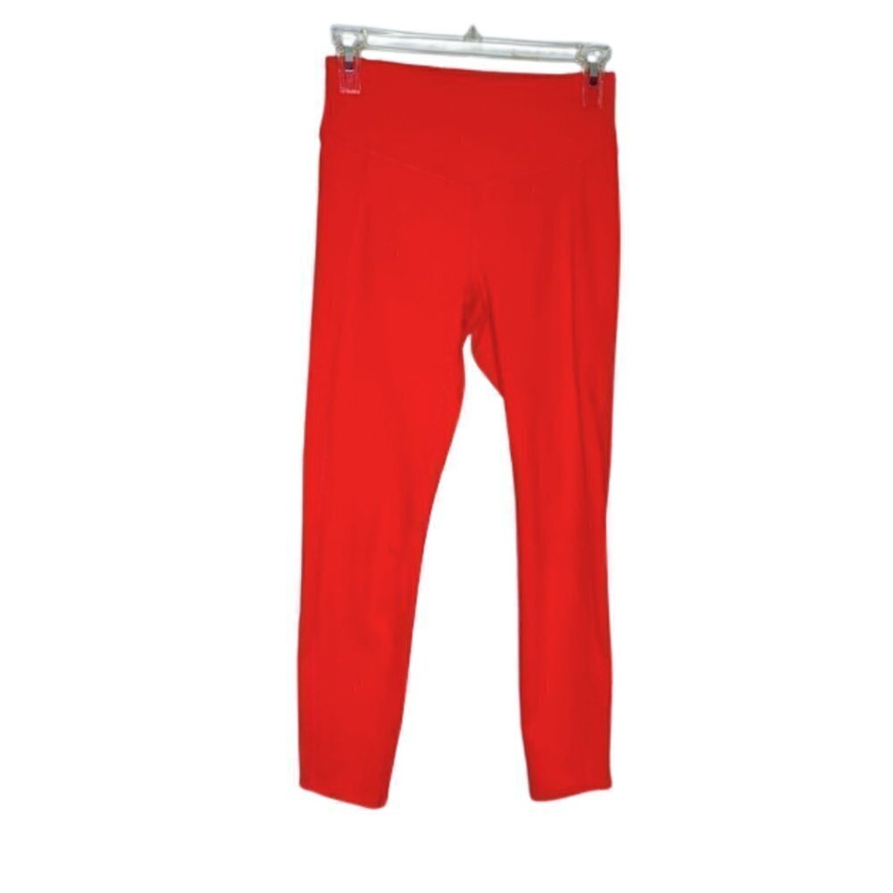 Zella Nordstrom Small Coral 7/8 Brushed Ribbed Waist High Rise Leggings DD13